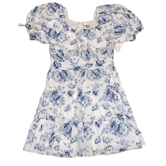 Rachel parcel blue Ashley blue floral dress nwt